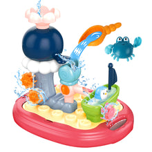Load image into Gallery viewer, Baby Bath Toys Floating Boat Toys Baby Bath Tub Kids Bath interactive Sensory Toys with Waterwheel for Bathroom Bath time Swimming Pool
