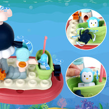 Load image into Gallery viewer, Baby Bath Toys Floating Boat Toys Baby Bath Tub Kids Bath interactive Sensory Toys with Waterwheel for Bathroom Bath time Swimming Pool