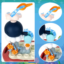 Load image into Gallery viewer, Baby Bath Toys Floating Boat Toys Baby Bath Tub Kids Bath interactive Sensory Toys with Waterwheel for Bathroom Bath time Swimming Pool