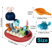 Load image into Gallery viewer, Baby Bath Toys Floating Boat Toys Baby Bath Tub Kids Bath interactive Sensory Toys with Waterwheel for Bathroom Bath time Swimming Pool