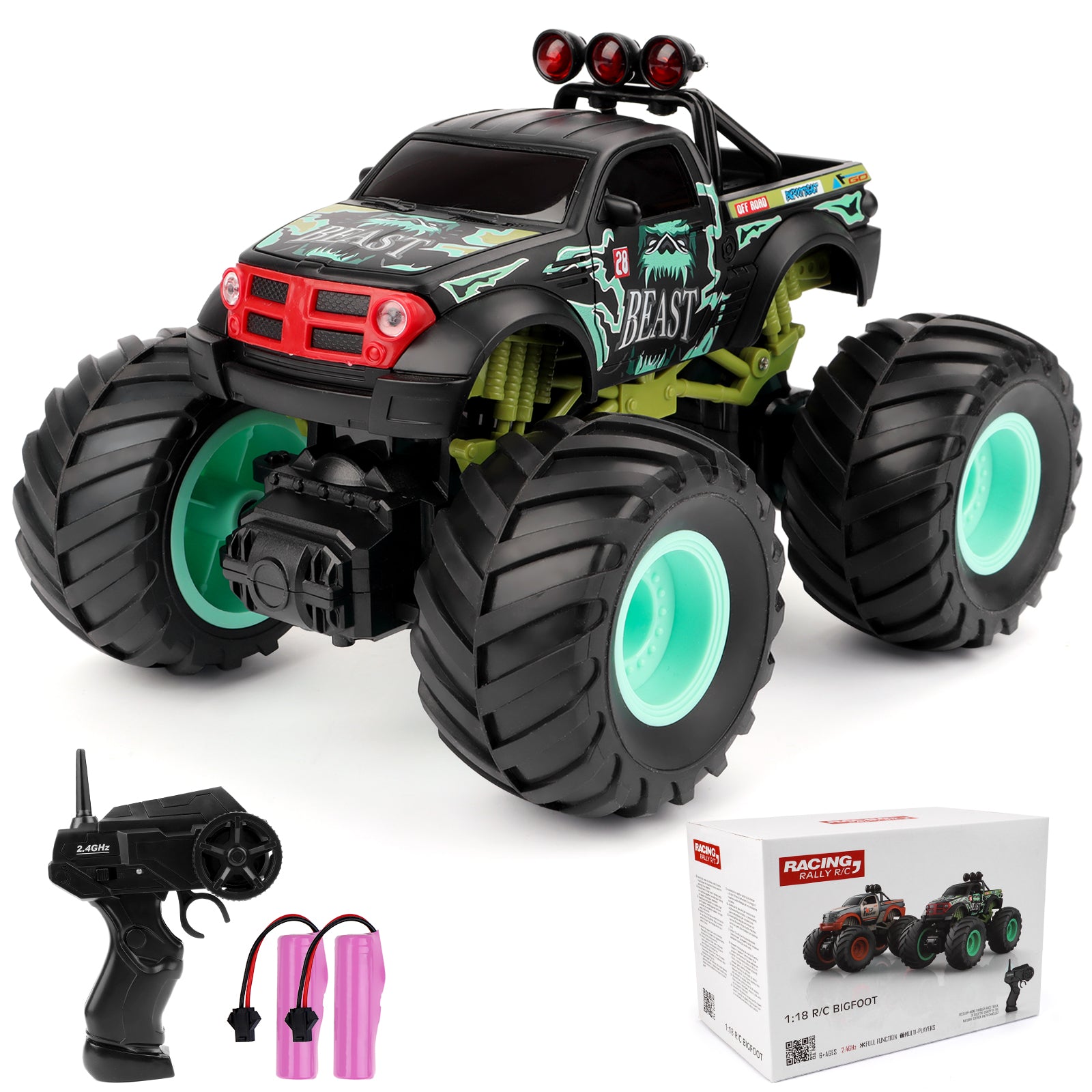 Remote Control Cars 1:18 Scale Bigfoot Monster Truck All