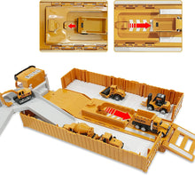 Load image into Gallery viewer, Construction Truck Set with Cargo Truck with Bulldozer, Tractor, Forklift, Mixer, Excavator, Crane and Dumper- Great Gift