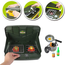 Load image into Gallery viewer, Pretend Play Camp Set Survival Kit with Large Tent and a Mini Portable Kitchen Oven Indoor and Outdoor Toy for Children