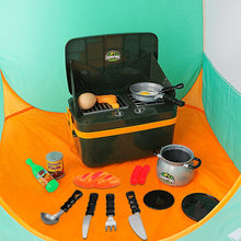 Load image into Gallery viewer, Pretend Play Camp Set Survival Kit with Large Tent and a Mini Portable Kitchen Oven Indoor and Outdoor Toy for Children