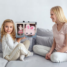 Load image into Gallery viewer, Baby Doll with The Tote Bag Playset Including 11.5" Doll Plush Fashion Outfits Brooch Adjustable Strap Fluffy Bunny Handbags for Kids