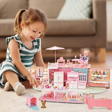 Load image into Gallery viewer, Portable Doll House Kitchen Playset DIY Pretend Portable Caravan Camper Bus Doll Play House Furniture Toy Kit Mini Family Toys for Kids