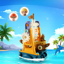 Load image into Gallery viewer, DIY Pirate Ship Building Set with Light and Music Educational Toys for Kids Pirate Construction Toys Gift for Christmas Birthdays
