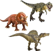 Load image into Gallery viewer, Set of 3 Large Dinosaur Figures T-Rex Triceratops Spinosaurus Toy Kids Gift