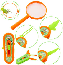 Load image into Gallery viewer, 27pcs Outdoor Explorer Play Kit - Adventure STEM Backpack Compass Binocular Camping Bug Catcher Fun Toys Birthday Christmas Gift for Kids