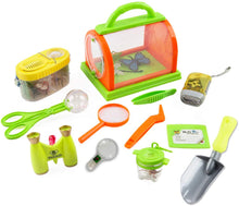 Load image into Gallery viewer, 27pcs Outdoor Explorer Play Kit - Adventure STEM Backpack Compass Binocular Camping Bug Catcher Fun Toys Birthday Christmas Gift for Kids