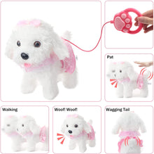 Load image into Gallery viewer, Interactive Electronic Pet Dog Toy with Detachable Lead, Walking and Touch Sensing Functions Hair Drier and Accessories Great for Children