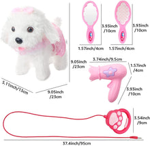 Load image into Gallery viewer, Interactive Electronic Pet Dog Toy with Detachable Lead, Walking and Touch Sensing Functions Hair Drier and Accessories Great for Children