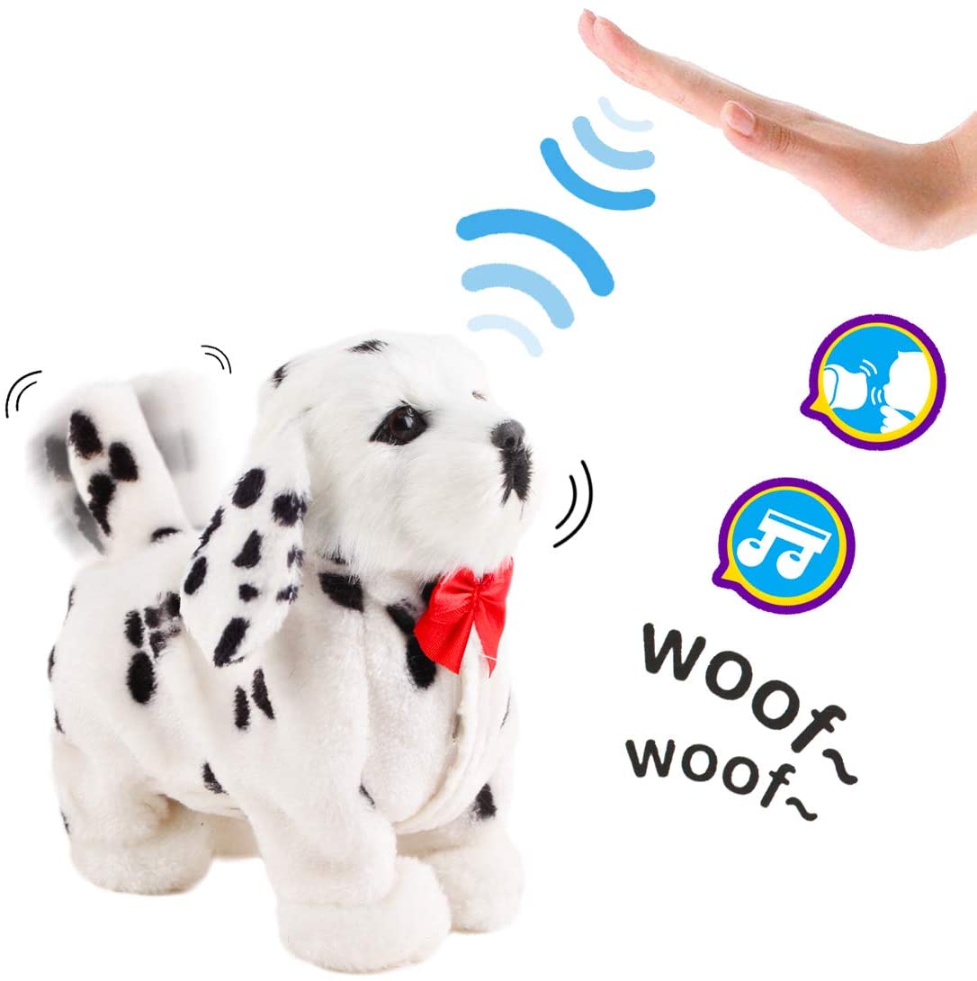 deAO Toy Dog for ​​Kids Interactive Electronic Dog Toy,Walking Barking Toy  Dog with Detachable Lead and Touch Sensing Functions – Realistic Puppy Toys