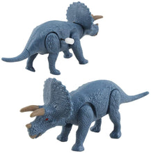 Load image into Gallery viewer, Remote Control Dinosaur Toy with Walking Simulated Roaring Fire Breathing Effect and Head-Shaking Functions for Kids 3 Mini Dino Figures Red