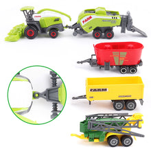 Load image into Gallery viewer, 31 Pieces Die Cast Model Machinery DIY Farm Tractor Vehicle Carriage Trucks and Storage Box Toy Farm Animals Detachable Tractor for Kids