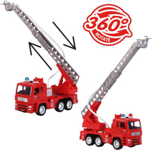 Load image into Gallery viewer, Fire Rescue Trucks Play Set with Removable Accessories Water Hose Lights and Sounds  Early Education Toy Car for Kids (2 Pack)