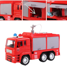 Load image into Gallery viewer, Fire Rescue Trucks Play Set with Removable Accessories Water Hose Lights and Sounds  Early Education Toy Car for Kids (2 Pack)