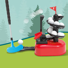Load image into Gallery viewer, Beginners Golf Training Play Set with Club, Play Balls and Foot Pedal Base Included - Great Indoor and Outdoor Fun Activity for Kids