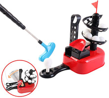 Load image into Gallery viewer, Beginners Golf Training Play Set with Club, Play Balls and Foot Pedal Base Included - Great Indoor and Outdoor Fun Activity for Kids