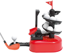 Load image into Gallery viewer, Beginners Golf Training Play Set with Club, Play Balls and Foot Pedal Base Included - Great Indoor and Outdoor Fun Activity for Kids