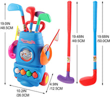 Load image into Gallery viewer, Young Golfers Fun Beginners Golf Club Play Set Kit for Kids – Golf Clubs, Cart, Holes and Play Balls Included