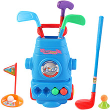 Load image into Gallery viewer, Young Golfers Fun Beginners Golf Club Play Set Kit for Kids – Golf Clubs, Cart, Holes and Play Balls Included