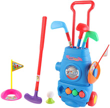 Load image into Gallery viewer, Young Golfers Fun Beginners Golf Club Play Set Kit for Kids – Golf Clubs, Cart, Holes and Play Balls Included