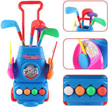 Load image into Gallery viewer, Young Golfers Fun Beginners Golf Club Play Set Kit for Kids – Golf Clubs, Cart, Holes and Play Balls Included