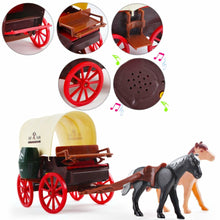 Load image into Gallery viewer, Deluxe Wild West Action Figures Play Set Including Horse Cart, Animals and Tipi with Light, Music and Variety of Accessories