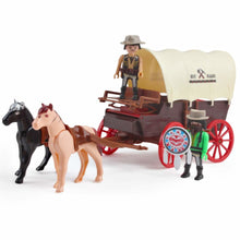 Load image into Gallery viewer, Deluxe Wild West Action Figures Play Set Including Horse Cart, Animals and Tipi with Light, Music and Variety of Accessories
