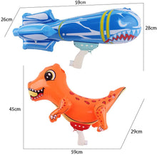 Load image into Gallery viewer, 2-in-1 Dinosaur and Shark Inflatable Portable Water Gun Toys Swimming Pool Beach Summer Outdoor Water Blasters Great Gift