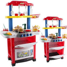 Load image into Gallery viewer, Kitchen Playset Happy Little Chef Pretend Play for Toddlers with Lights, Sounds, Real Water Features and Accessories Included