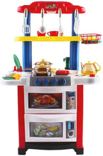 Load image into Gallery viewer, Kitchen Playset Happy Little Chef Pretend Play for Toddlers with Lights, Sounds, Real Water Features and Accessories Included