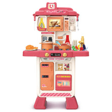 Load image into Gallery viewer, Kitchen Role Play Toy Set w/ Light Analog Sound Realistic Oven Microwave Press Water Faucet Kitchenware Birthday Christmas Gift for Kids