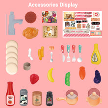 Load image into Gallery viewer, Kitchen Role Play Toy Set w/ Light Analog Sound Realistic Oven Microwave Press Water Faucet Kitchenware Birthday Christmas Gift for Kids