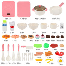 Load image into Gallery viewer, Kitchen Pretend Play Toys Cooking Toys with Play Pots and Pans Electronic Induction Cooktop with Sound & Light Cutting Food Kitchen Toy