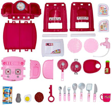 Load image into Gallery viewer, 'My Little Chef' Miniature Kitchen Playset Role Playing Game with Light and Sound Water Features Christmas Gift Toys PINK