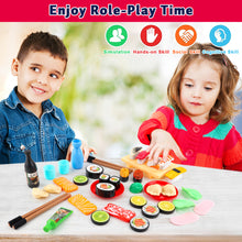 Load image into Gallery viewer, 48PCS Sushi Play Set, Kitchen Pretend Toy Color Changing Sushi, Play Food Accessories, Birthday for Boys or Girls