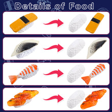 Load image into Gallery viewer, 48PCS Sushi Play Set, Kitchen Pretend Toy Color Changing Sushi, Play Food Accessories, Birthday for Boys or Girls