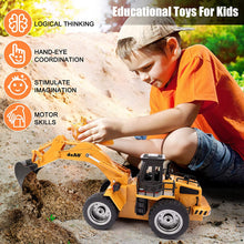 Load image into Gallery viewer, RC Digger Truck 6 Channel Full Functional Excavator Front Loader Remote Control Construction Truck Dumper with Lights & Sounds 2.4Ghz