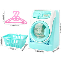 Load image into Gallery viewer, Toy Washing Machine Mini Electric Plastic Washing Machine w/ Realistic Sounds Lights Kids Cleaning Toys Birthday Christmas Gift for Kids
