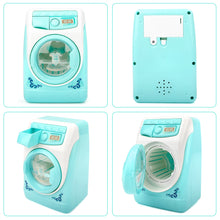 Load image into Gallery viewer, Toy Washing Machine Mini Electric Plastic Washing Machine w/ Realistic Sounds Lights Kids Cleaning Toys Birthday Christmas Gift for Kids