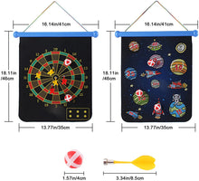 Load image into Gallery viewer, Double Sided Magnetic Dart Board Game for Kids with 8 Magnetic Darts and 8 Sticky Balls Included – Great for Kids Teens and Adults