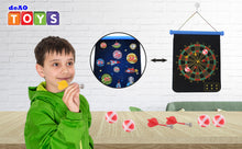 Load image into Gallery viewer, Double Sided Magnetic Dart Board Game for Kids with 8 Magnetic Darts and 8 Sticky Balls Included – Great for Kids Teens and Adults