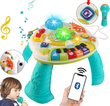 Load image into Gallery viewer, Multifunctional Activity Learning Table with a Microphone, Plenty Musical Features, Light and Bluetooth Function Great Gift for Kids