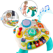 Load image into Gallery viewer, Multifunctional Activity Learning Table with a Microphone, Plenty Musical Features, Light and Bluetooth Function Great Gift for Kids