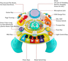Load image into Gallery viewer, Multifunctional Activity Learning Table with a Microphone, Plenty Musical Features, Light and Bluetooth Function Great Gift for Kids