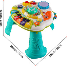 Load image into Gallery viewer, Multifunctional Activity Learning Table with a Microphone, Plenty Musical Features, Light and Bluetooth Function Great Gift for Kids