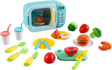 Load image into Gallery viewer, Kitchen Electric Microwave Play Set with Realistic Light, Sound & Accessories Included