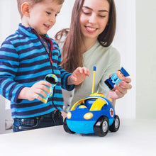 Load image into Gallery viewer, 2 Dolls Remote Control Cartoon Car for Toddlers with Light Music RC Police Car Toys Prefect Birthday Xmas Gift Present for Kids
